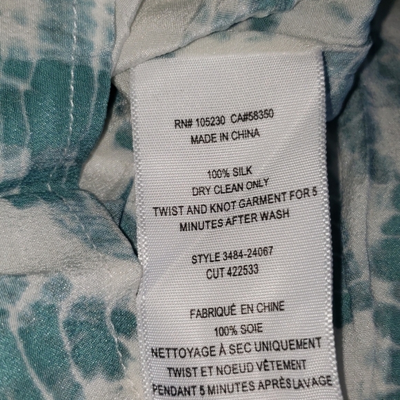 Joie NEW Top Tie-dye SILK Tank Blouse Tunic Pleated Back Women's S - Picture 8 of 10
